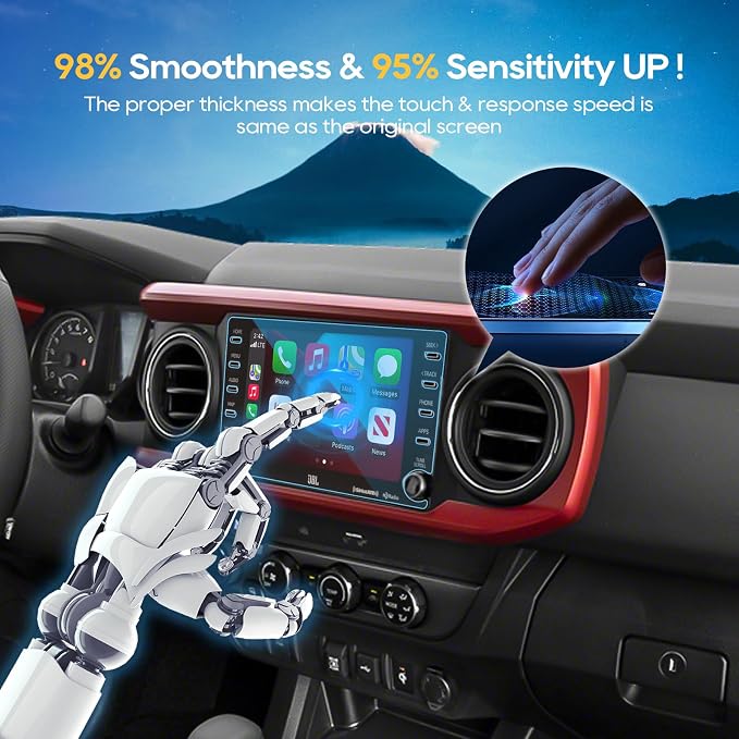 LFOTPP 2019-2021 Corolla Cross Car Navigation Screen Protector for 2019-2022 2023 RAV4 Corolla CHR Tacoma Hatchback 8-Inch Glass 2019-2023 RAV4 C-HR Infotainment Screen Protector Center Touch (8-Inch)