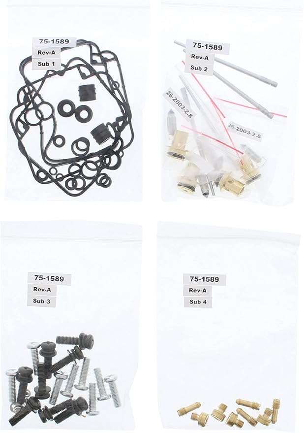 All Balls Racing 26-1712 Carburetor Rebuild Kit Compatible with/Replacement For Suzuki GSX-R 750 1993-1995