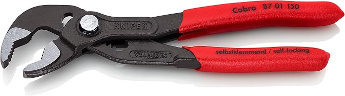 KNIPEX Cobra Water Pump Pliers (8701150), 6-Inch,Red and Maxpedition E.D.C. Pocket Organizer (Khaki)