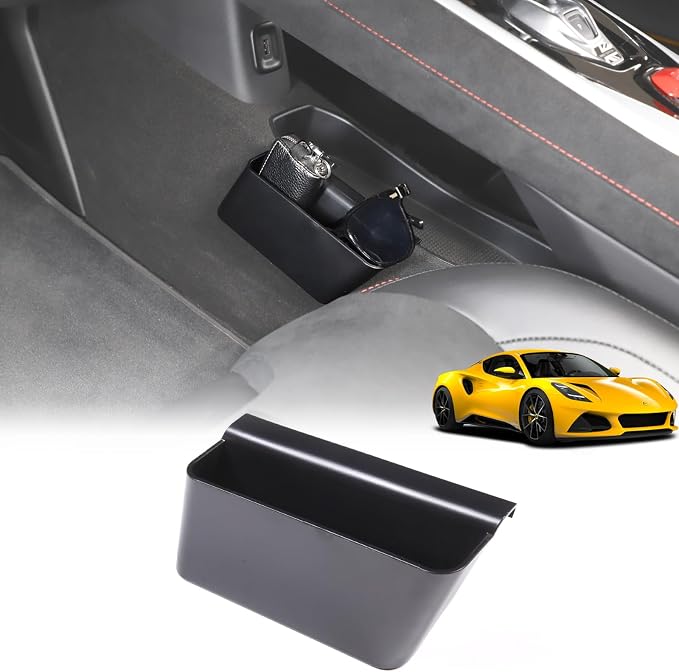 Car Center Console Side Hanging Storage Box Compatible with Lotus Emira 2022-2024, Lower Center Console Organizer Tray Interior Accessories Storage Box (Left)