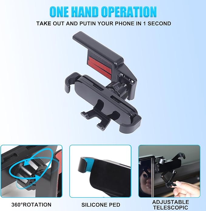Car Phone Holder Mount for Hummer EV SUV Truck Accessories 2022-2024 2025+ Right Side of Navigation Screen Rotatable Fixed Mobile Phone Holder for Car Fit for iPhone Universally Smartphones (B)