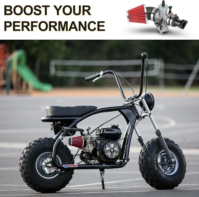 NIBBI PE24 Carburetor Kit 24mm for Predator 212cc 196cc 224cc Engine Performance Parts with Black Intake Manifold