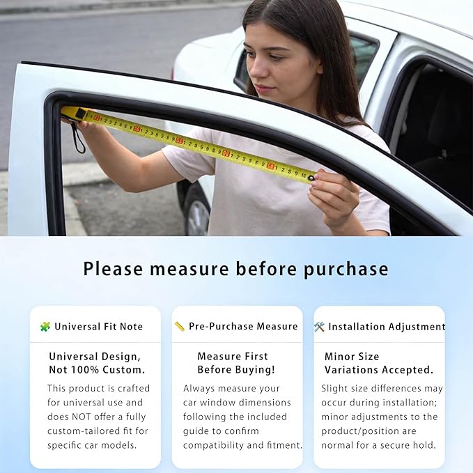 Car Curtains for Side Window - Suede 4 Pcs Privacy Sun Shades Magnetic 100% Block Light Car Window Covers with Cooler Feeling (4pcs)
