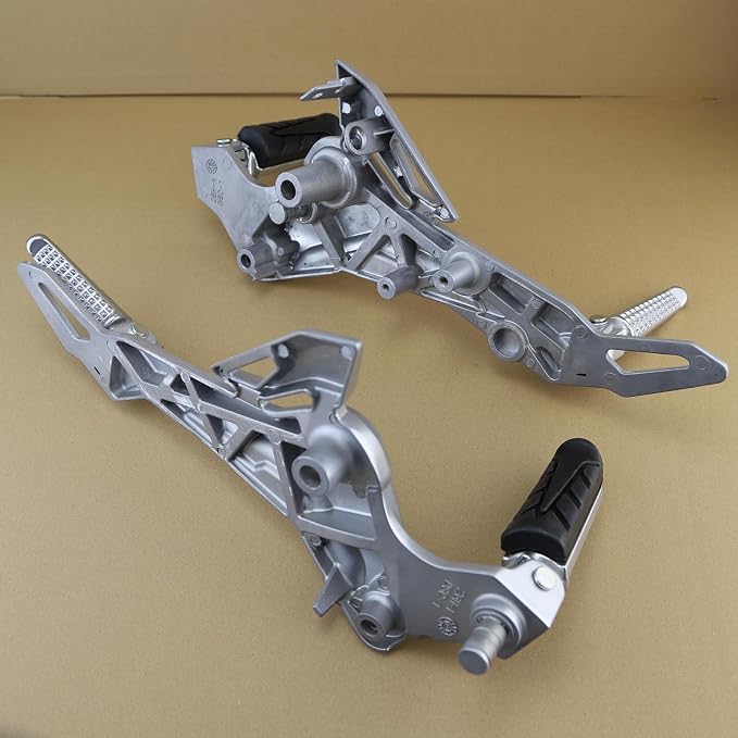 Mokuo High Strength Aluminum Alloy 6061 Motorcycle Footpegs Assembly Footrest Set Kit Right&Left Side Fit for Honda Grom MSX 125 SF 2017-2020