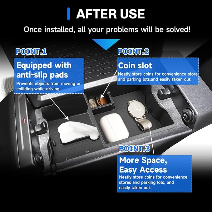 SXCY [Double Layer for 2026 Toyota RAV4 Center Console Organizer for 2026 Toyota RAV4 Accessories for 2026 Toyota RAV4 Console Organizer Armrest Console Tray | 2026 Toyota RAV4 Center Console Organizer[Double Layer]