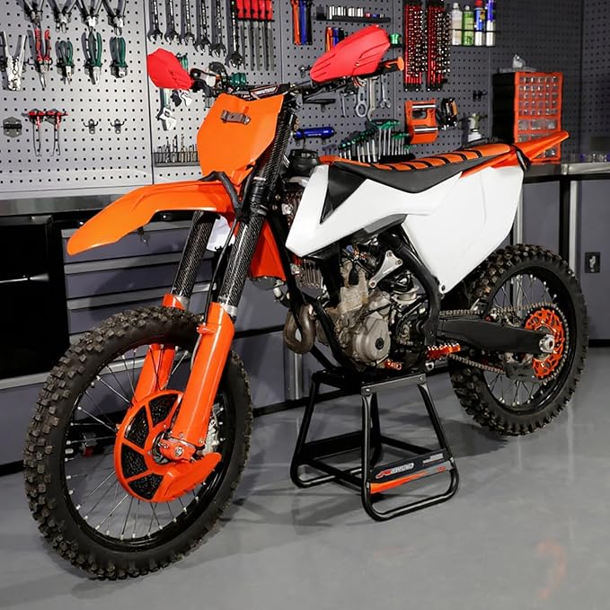Dirt Bike Stand Detachable Stand Universal Anti-skid Maintenance Steel MX Heavy Duty for Most Motorcycle Dirt Bike Ebikes like Surron CR250 EXC 250 CRF230 YZ250F KX100 KLX110 and More-Black