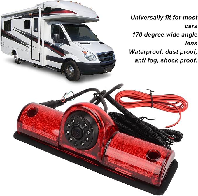 Upgrade Your Vehicle with a Car Brake Light Camera - Tail Mount Backup Parking Reversing Stop Lamp Camera - DC12V - Universally Fit for Vehicles - Provide Rear View Assistance