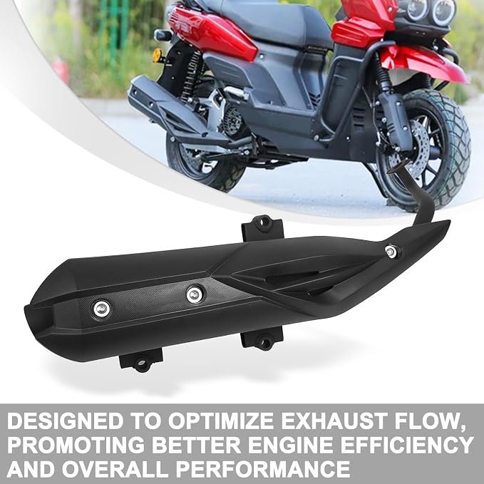 MINHO Heavy Iron Motorcycle Exhaust Muffler, Direct Replacement for Chinese GY6 Scooter, Tank 150cc 200cc Moped Exhaust Silencer