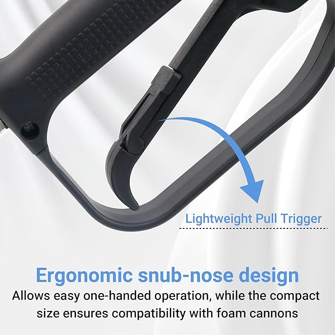 Short Pressure Washer Gun with Swivel - High Pressure Washer Handle Gun with 3/8" Male Plug and 1/4” Quick Connector Coupler