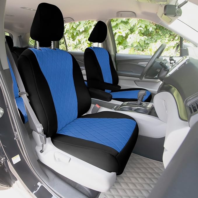 FH Group Custom Fit Car Seat Covers Specifically Made for 2016–2022 Honda Pilot, Front Set Blue Ultraflex Neoprene, Waterproof Car Seat Cover, Honda Accessories