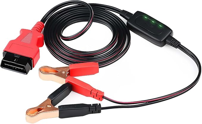 Autel Memory Saver for Car Battery, MaxiBAS BTMS OBDII Battery Tester, Preserves Vehicle Codes, Electronic Presets, Provides Power, Maintain Data Surge Protection, Attaches to 12 Volt Backup Battery