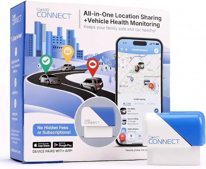 CarMD Connect All-in-One Vehicle Health Monitoring, Location Sharing and A.I. Auto Mechanic