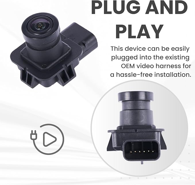 Backup Camera Replaces for 2018-2019 Ford Transit Passenger Van & Ford Transit Cargo Van OE Part # JK4Z-19G490-B, JK4Z-19G490-G, JK4Z-19G490-J