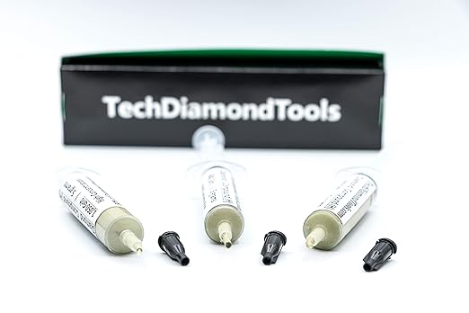 TechDiamondTools Kit of 3 Diamond Lapping Paste Polishing Compound USA Made 400 600 1050 Grit Lapidary Paste for Rock Glass Metal Jewelry Resin Marble with High Concentration of Diamond Powder