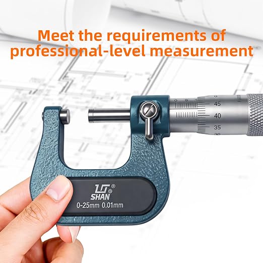 Digital Micrometer Industrial Tools 0-1''Precision Dual Ball Anvil Micrometer Pipe Tube Round Carbide，Accuracy: ± 0.00015， by 0.0003'' Graduation Digit Outside Micrometer in Fitted Box