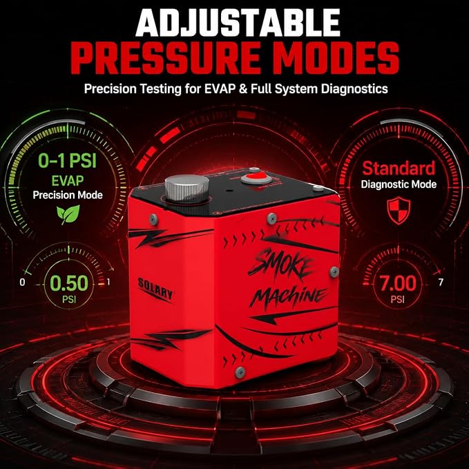 Solary Smoke Machine Leak Detector: 12v Precision Leak Testing Tool for Modified Car Systems – Ideal for Performance Optimization & Aftermarket Upgrades – Durable for DIY Car Enthusiasts