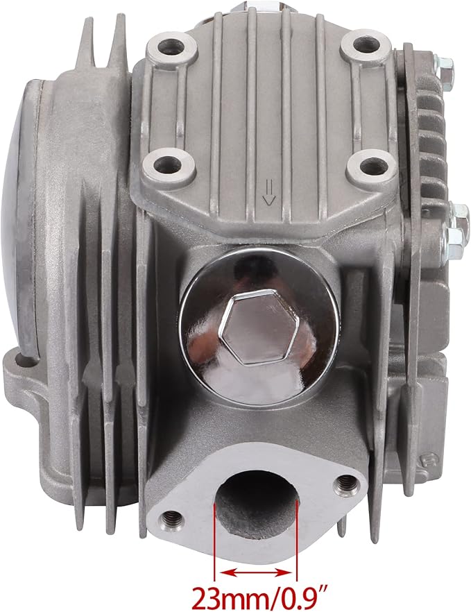 WOOSTAR 52.4mm Complete Cylinder Head 66mm Valves Replacement for 4 Stroke Chinese TaoTao Coolster 110cc Engine ATV Go Kart Dirt Bike