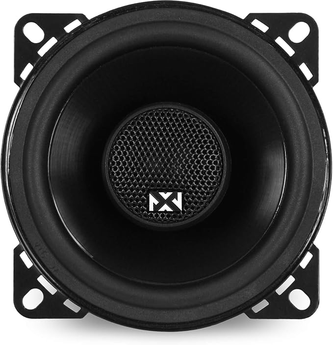 NVX® VSP4 4" Premium Car Speakers, 450W Max, 150W RMS, 2-Way Coaxial w/ 1" Silk Dome Tweeters & Built-in X-Overs, Easy to Install in Cars/Trucks/Doors (Pair)