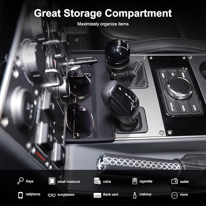 Gear Shift Center Console Front Tray Organizer Compatible with INEOS Grenadier 2020-2024, Center Console Organizer Insert Tray Accessories (Black)