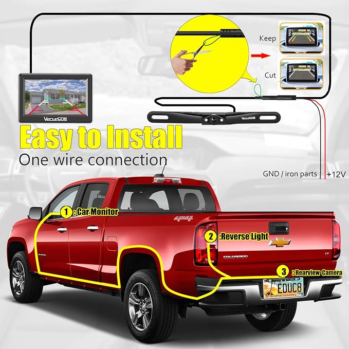 VM1 Backup Camera with 10M Extension Cable and VC1 Camera Bundle Sales