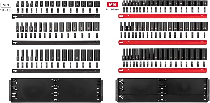 TEKTON 3/8 Inch Drive Impact Socket Set, 102-Piece | SID91220