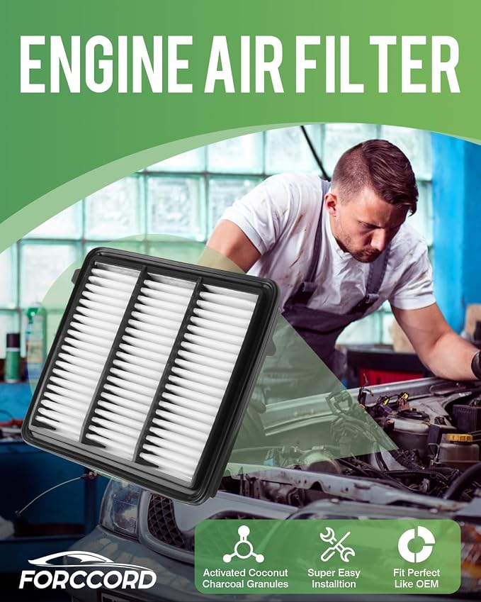 Cabin & Engine Air Filter Fit for CR-V CRV 2023-26 1.5L, Civic 2022-26 1.5L, Accord 2023-25 1.5L, Integra 2023-26 1.5L (Not Hybrid 2.0L) Replace#CF11182 17220-64A-A00 Car Accessories