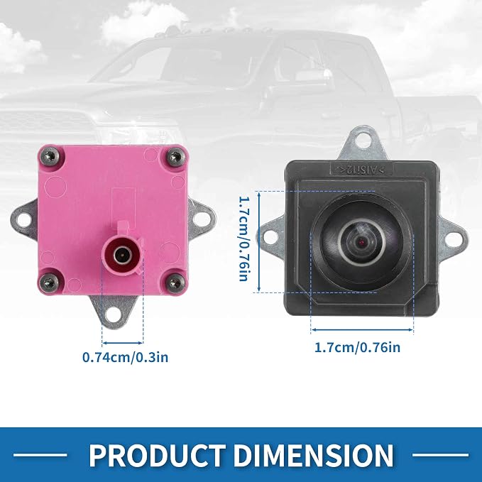 Rear View Camera for Dodge for Ram 2500 3500 6.4L 6.7L 2019-2024 Park Assist Backup Reverse Camera Replace No.04672735AD/04672735AB/4672735AD