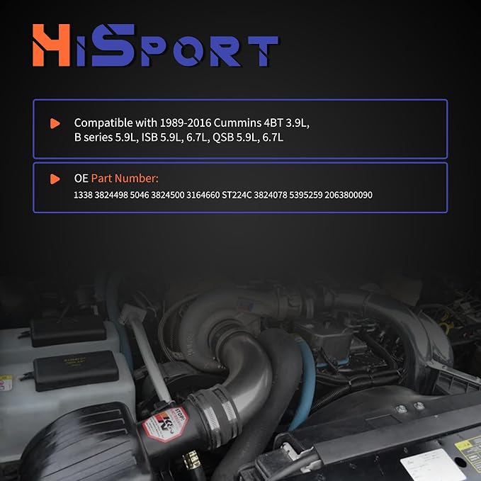 HiSport Front and Rear Crankshaft Seal Remover & Installer Kit - Compatible with 1989-2016 Cummins 3.9L 5.9L 6.7L - Replacement for 3824500 3164660 ST224C 3824078 5395259 2063800090
