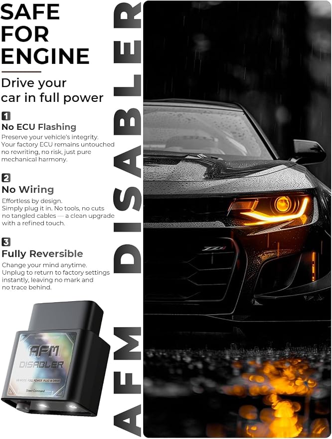 AFM/DFM Disabler Gen2 OBD2 Plug-Play for GM Trucks/SUVs | Active Fuel Management Disabler fits Silverado/Sierra/Tahoe/Suburban/Yukon/Escalade V6/V8，Prevents Lifter Failure, Aluminum