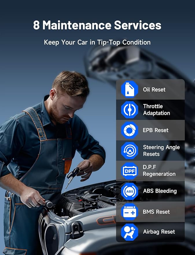 TOPDON TopScan Lite OBD2 Scanner Bluetooth, Bi-Directional Scanner Wireless All System Diagnostic Tool for iOS & Android, 8+ Hot Reset, Repair Guides, Check Engine Car Code Reader, Performance Test