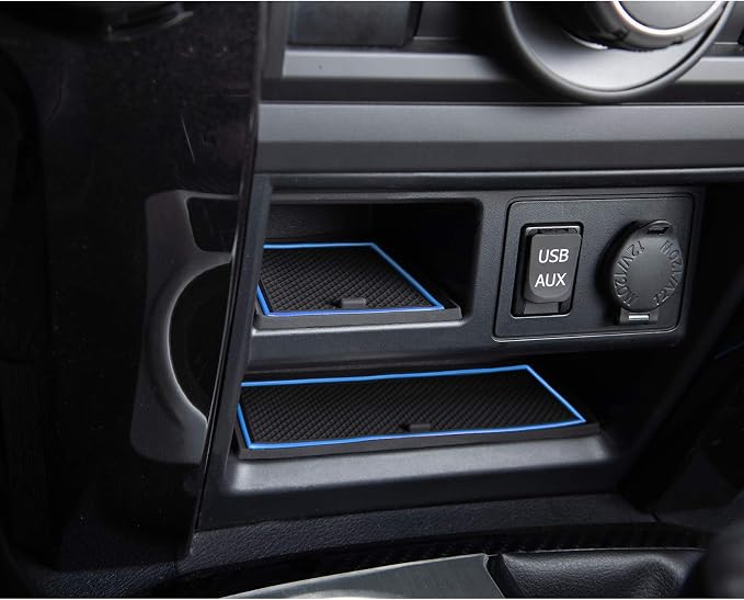 JDMCAR Liner Accessories (Blue Trim) and Storage Drawer Compatible with Toyota 4Runner Accessories 2014-2022 2023 2024