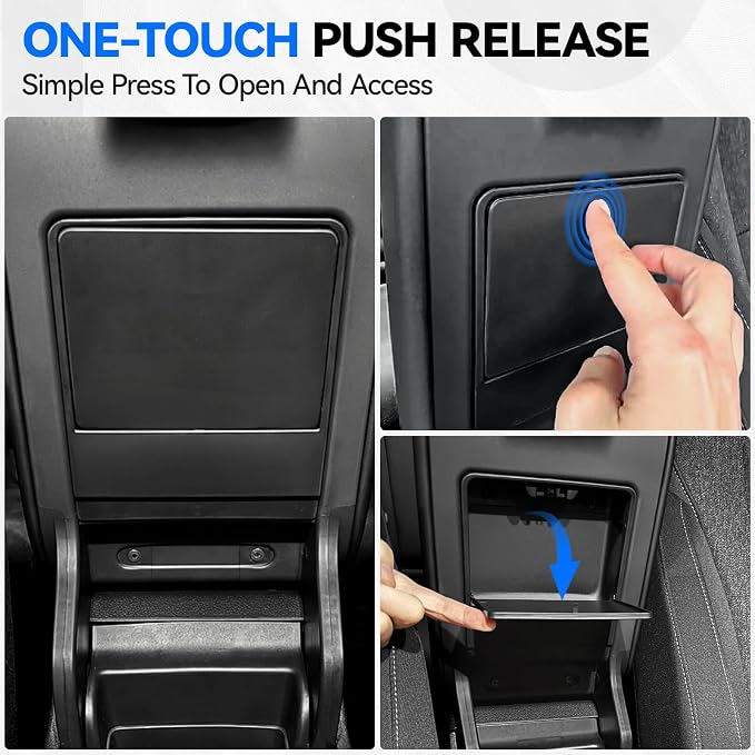 2PCS Center Console Organizer Tray for 2026 2023-2025 Honda Accord Gen 11th Accessories, Armrest Storage Box and Hidden Storage Organizer for Accord LX EX Sport EX-L Sport-L Touring Hybrid & Gas