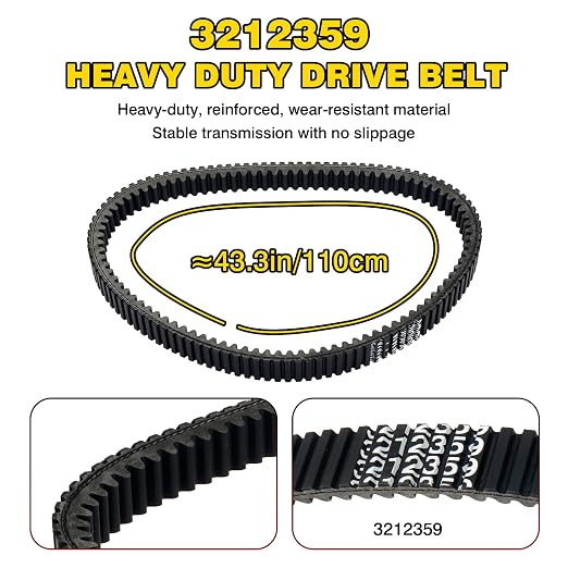 3212359 Heavy Duty Drive Belt for Polaris General 1000 Series, RZR 900 1000 RZR Trail S Series and Ranger 500 570 900 1000 Trail S Series, Off Road Belt New