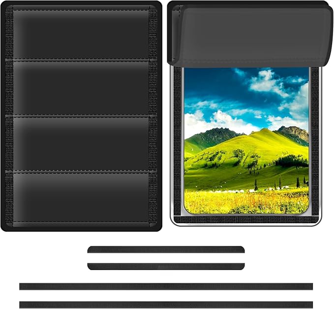 RV Door Window Shade Cover 25" (L) x 16" (W), Foldable Hook&Loop Design, RV Blackout Window Cover with UV Protection, Waterproof Fabric, Reflective