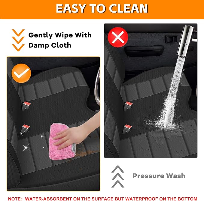 Truck Seat Cover Compatible with 1995-2004 Toyota Tacoma Front Bench Seat with Molded Headrest and Small Notched Cushion, Knitted Fabric