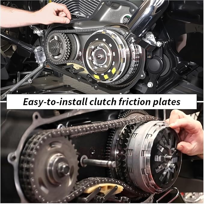 Cyco Primary Gasket & Extra Plate Friction Steel Clutch Kit for Touring Models Electra Glide, Road Glide, Road King, Street Glide OEM#34934-06 37871-04 37871-98A