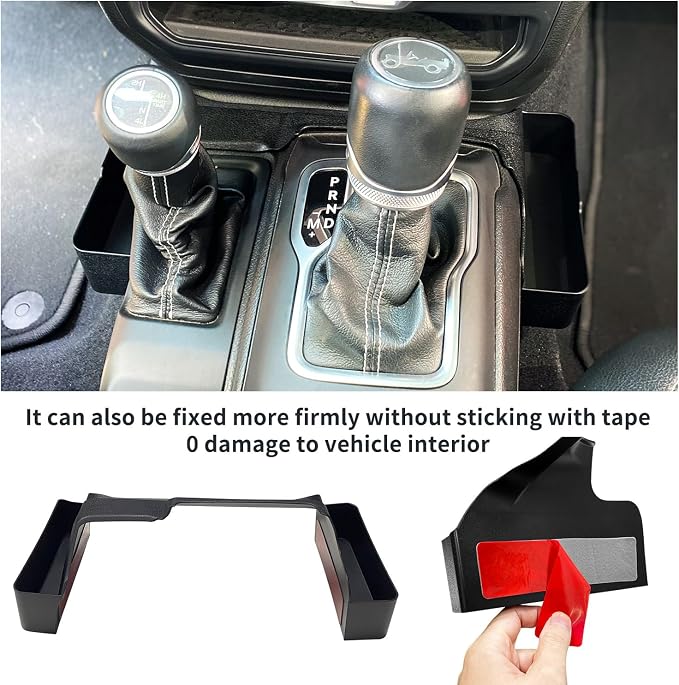 Center Console Organizer Fit for 2024 2025 Jeep Wrangler JL JLU&Gladiator JT Gear Shift Console Side Tray Grab Bar Tray Passenger Hanging Armrest Storage Box for Wrangler/Gladiator (4PCS)
