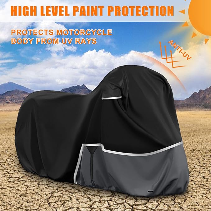 Waterproof Motorcycle Cover Replace for Kawasaki Ninja 400 500 650 Z900 Zx6r Street Without Trunk Model, 420D Oxford Cloth Motorcycle Cover for Snow Rain Dust Protection
