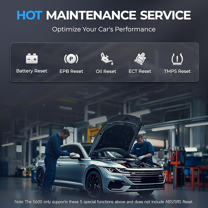 AUTOPHIX 5600P+ OBD2 Scanner fit for Volkswagen Audi VW Skoda Seat VAG Scan Tool Check Engine Light EPB ABS SRS Code Reader with Battery Registration Oil Throttle Position Adaption Brake Pad Reset