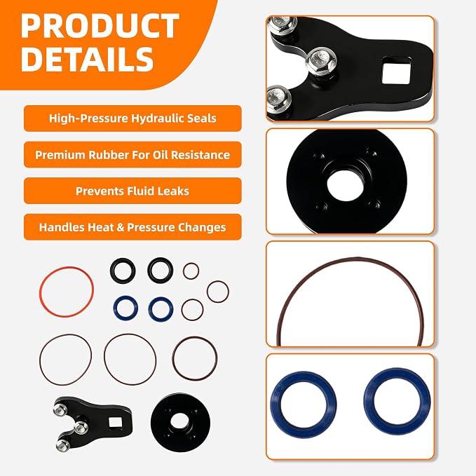 Trim Piston Repair Seal Kit with Wrench, Compatible with Evinrude Johnson E-Tec 60HO 75 90 90HO 115 130 HP Outboard Engines, Fits 3 & 4 Cylinder Single Ram Trim Units, Replaces 5008985 352932 5008773