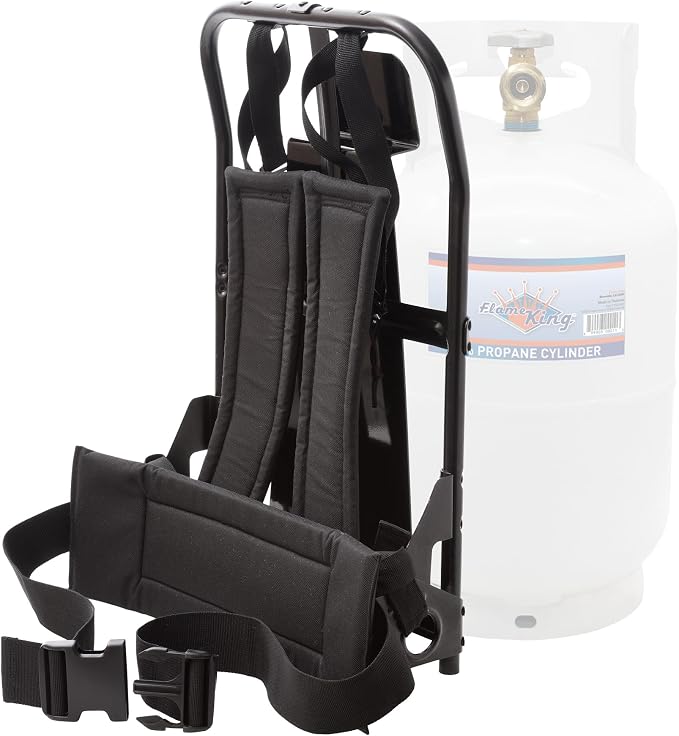 Flame King Propane Tank Alice Frame Backpack Carrier for 10LB Cylinder and Weed Torch