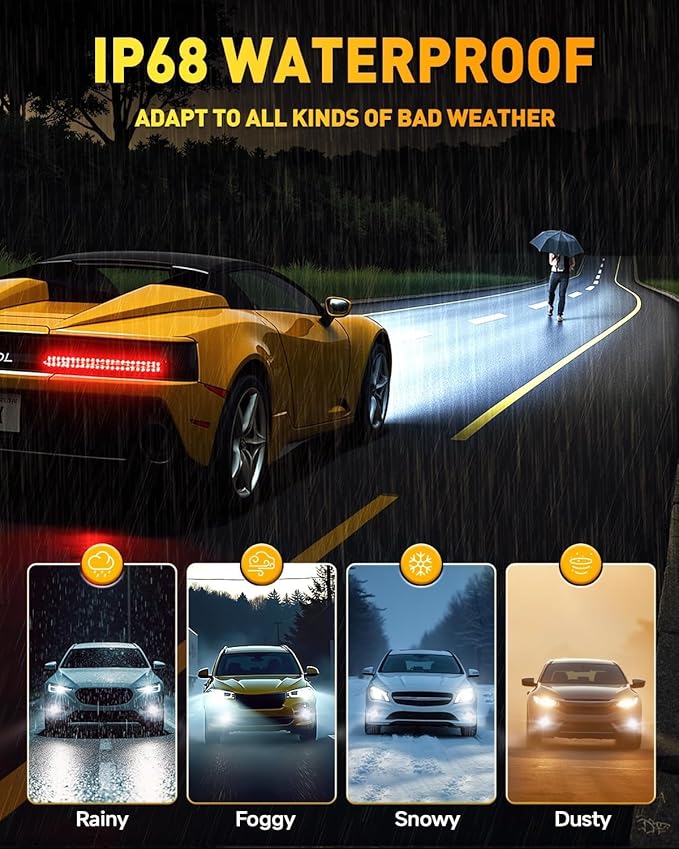 Termitor D1S Bulbs, 6000K Cool White 60000LM High Brightness, IP68 Waterproof Xenon Bulb, 3-Minute Plug and Play, Direct Replacement for 66144 66140 85140 85415, Pack of 2