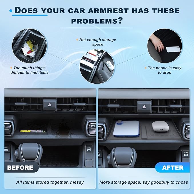 BIXUAN 2026 RAV 4 Wireless Charging Protective Mat for 2026 Toyota RAV 4 Wireless Charger Tray Pad Center Console 2026 RAV 4 Middle Console Interior Accessories