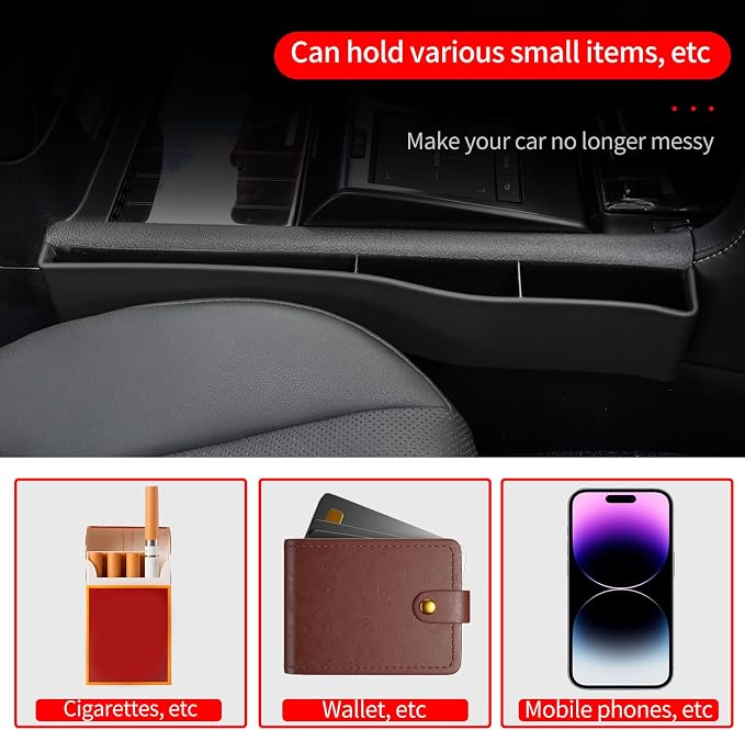 Suitable for 2010-2023 Lexus GX460 Seat Gap Storage Box Lexus 400 Central Control Storage Box Modification (2022-2023 Black-copilot)