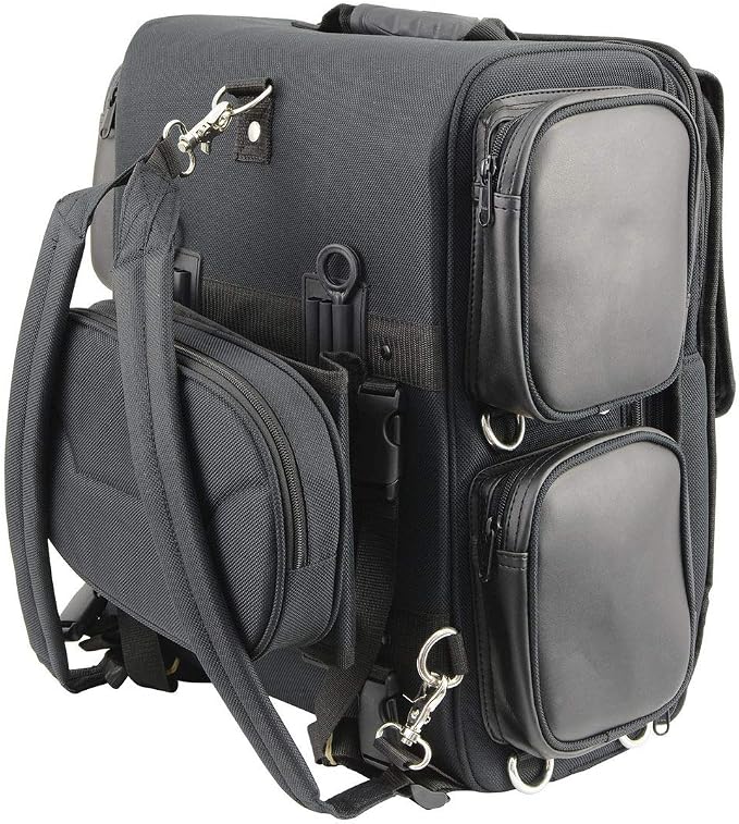 Milwaukee Leather MP8185 Large Black '4 Pocket' PVC Motorcycle Travel Sissy Bar Bag - Large