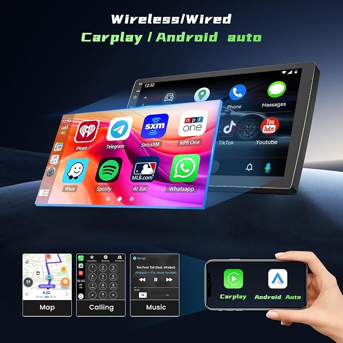 [64G] Android 15 Car Stereo for Subaru Legacy Outback Radio 2010-2014, 9'' Touch Screen Car Radio Wireless CarPlay Android Auto 2+64G GPS Mirror Link 5G WiFi Bluetooth FM/RDS/EQ Backup Cam