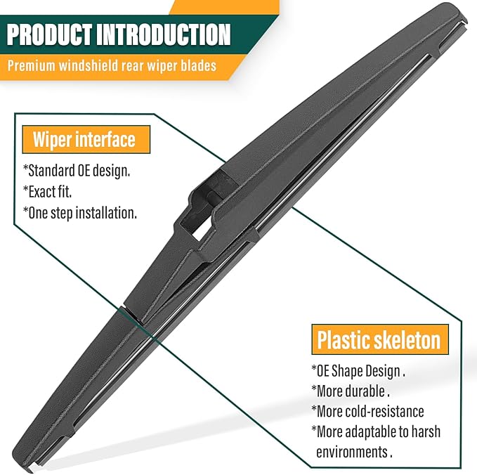 Windshield Wiper Blades Replacement for Lexus NX200t 2015-2017, NX300 2018-2021, NX300h 2015-2021 Original Factory Quality Front Rear Wiper Blade Set - 26" 16" 12" (Set of 3)