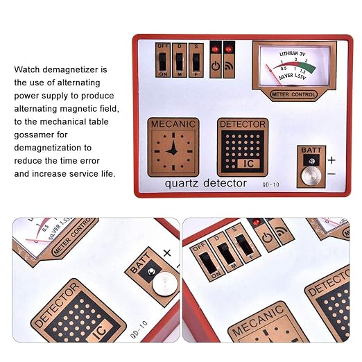 Watch Demagnetizer, Watch Repair Degaussing Demagnetizer Tool, Watch Demagnetization/Battery Measure/Pulse/Quartz Tester Machine