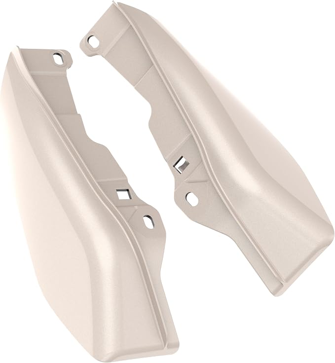 Color - Matched Mid Frame Air Deflectors Heat Shield, Perfectly Fit for Harley Touring Models 2009-2026 White Sand Pearl
