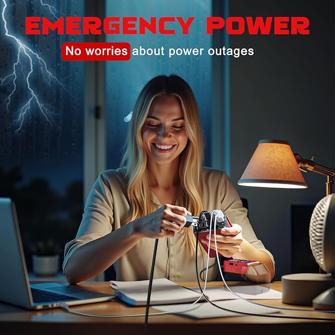 VoLtTech 300W Power Inverter 18V to 110V Compatible with Milwaukee 18V, Battery Inverter DC Charger Adapter with 2 AC Outlet & 2 USB Port for Vehicles, Laptop, Computer, Phone, Fan(No Battery)(2 Pack)